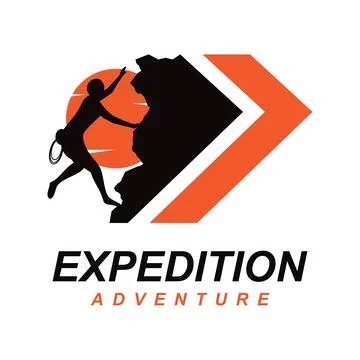 Rock climbing logo Stock-Illustration