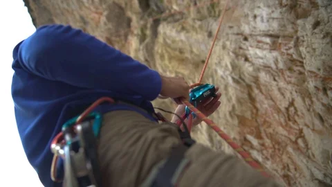 Rock Climbing In Nature Stock Footage 114764940