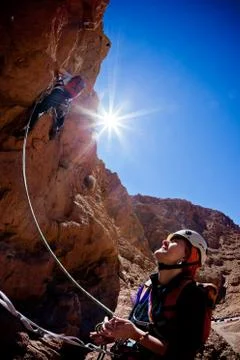 Rock climbing Stock Photos