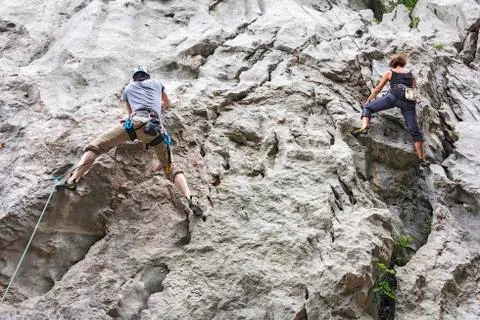 Rock climbing Stock Photos