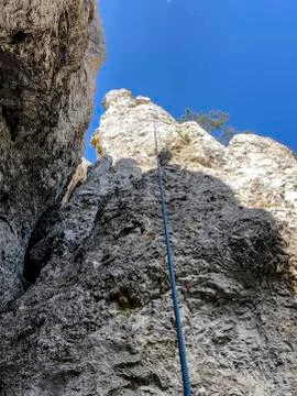 A rock for climbing up Stock Photos