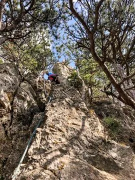 A rock for climbing up Foto stock