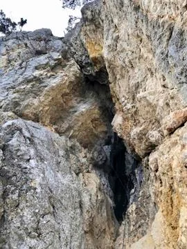 A rock for climbing up Stock Photos