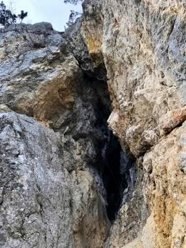 A rock for climbing up Stock Photos