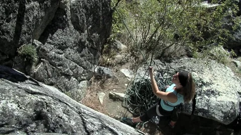 Rock Climbing sport Stock Footage 1098266
