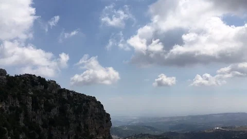 The rock clouds timelapse Stock Footage 126941944