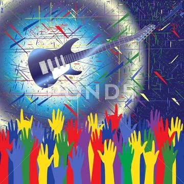 Rock concert background Stock Illustration