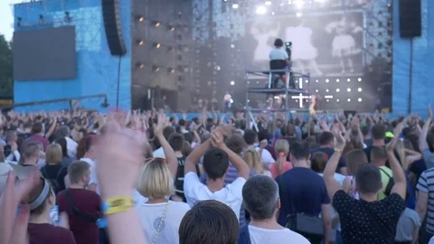 Rock Concert Crowd Stock Footage 77167071