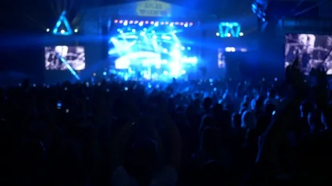 Rock Concert Crowd Stock Footage 77167076