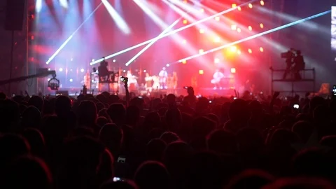 Rock Concert Crowd Stock Footage 77167134