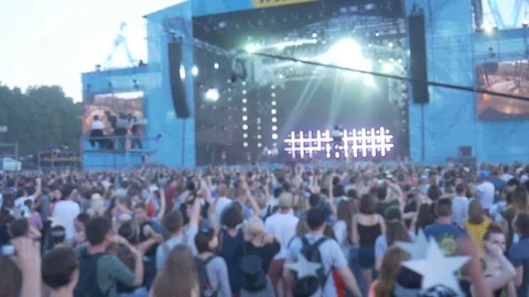 Rock Concert Crowd Stock Footage 77167146