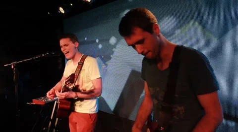 Rock concert: Stable for 20 seconds and then -  flying camera (Steadicam) Video stock 45734853