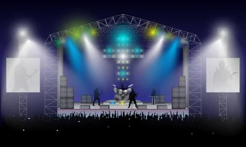 Rock concert. Vector. Stock Illustration