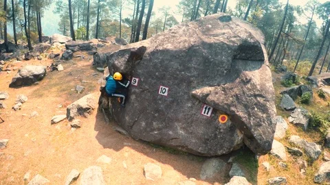Rock craft by rope. Stock Footage 113747114