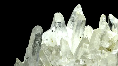 Rock crystal with camera drive Stock Footage 100034949