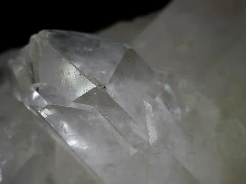 Rock crystal, microscopic view Stock Photos