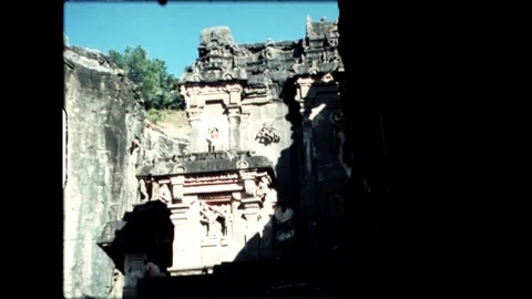 Rock-Cut Temple Structures Stock Footage 277976360