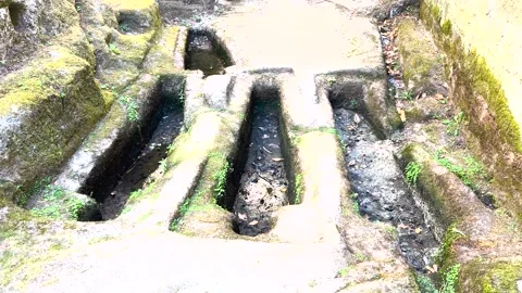 Rock Cut Tombs at San Pedro de Rocas Monastery in Esgos, Galicia Video stock 343751112