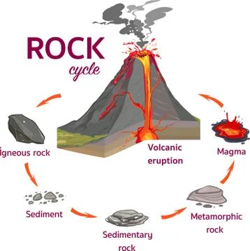 The Rock Cycle Vector ?llustration Stock Illustration