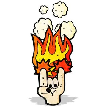 Rock devil horns hand symbol Stock Illustration