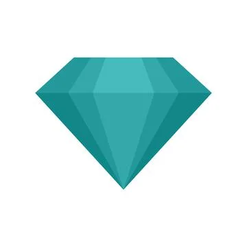 Rock diamond icon flat isolated Stock Illustration
