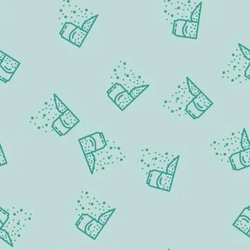 Rock disco party line vector seamless pattern Illustrazione stock
