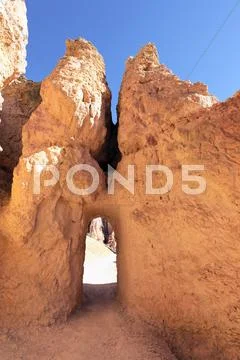 Rock door entrance Stock Photos