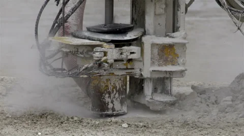 Rock drilling on a mining industry Stock Footage 38585414