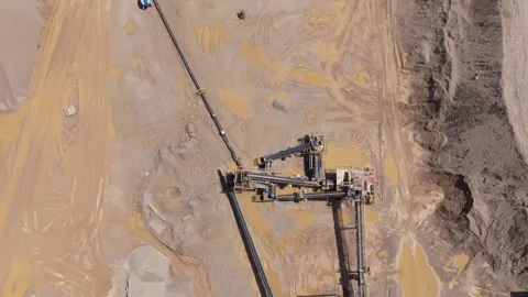 Rock Drilling Rig at Industrial Quarry - Caledon Village - Ontario - Canada Stock Footage 337936602