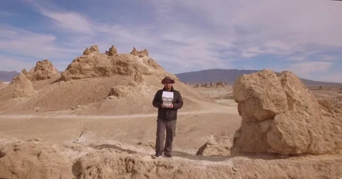 Rock Drone Selfie Stock Footage 59843527