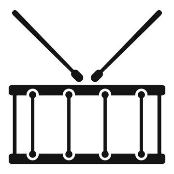 Rock drum icon simple vector. Kit instrument Stockillustratie