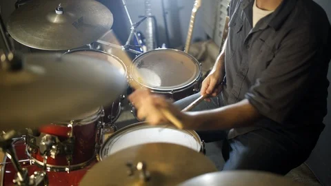 Rock Drummer Stock Footage 112084574