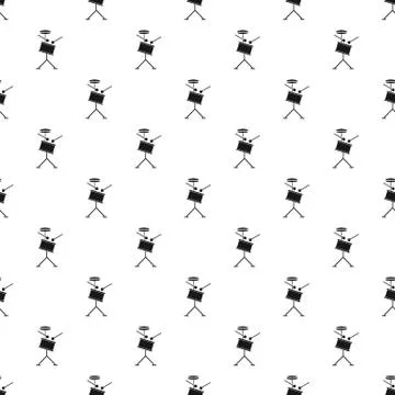 Rock drums pattern seamless Stock Illustration