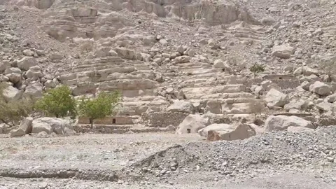 Rock dwellings in Mountain Stock Footage 195156295