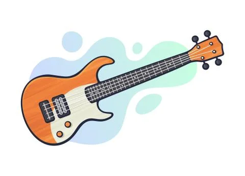 Rock electro or bass guitar. Stock Illustration