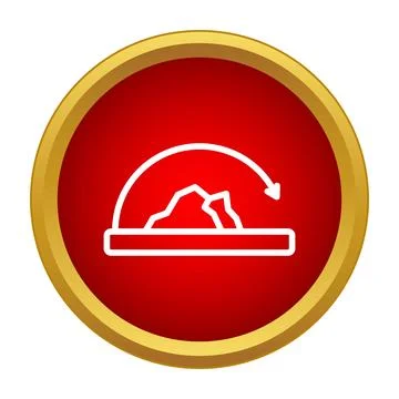 Rock eroding icon showing geological process and change Ilustração Stock
