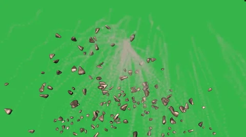 Rock Explosion, Version #2:  + Matte Stock Footage 56030505