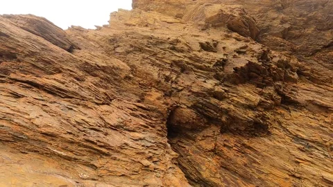 Rock Face on Beach Stock Footage 162257878
