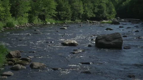 Rock filled river Stock Footage 171341403