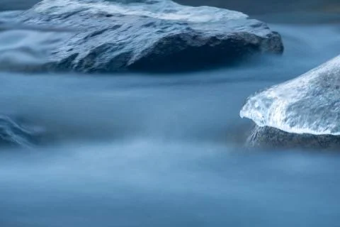 Rock floating over clouds Foto stock