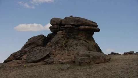 Rock in the form of a Sphinx Stock Footage 103438894