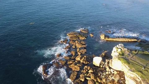 Rock Formation aerial view Stock Footage 75879185