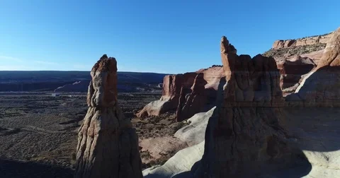 Rock formation fly through Stockbeeldmateriaal 84328963