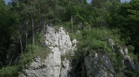 Rock formation in the forest 002 Video stock 63781983