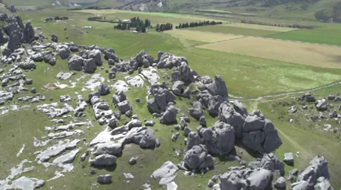 Rock Formation on a Hill Stock Footage 34250890
