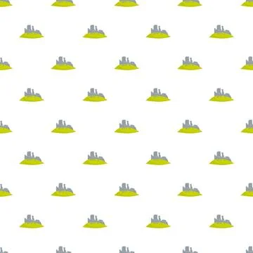 Rock formation islands repeating pattern seamless background Illustrazione stock