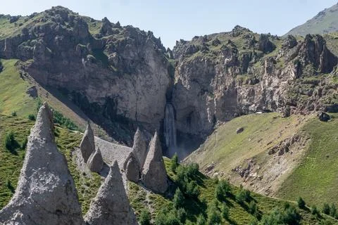 Rock formation in the mountain Stock Photos