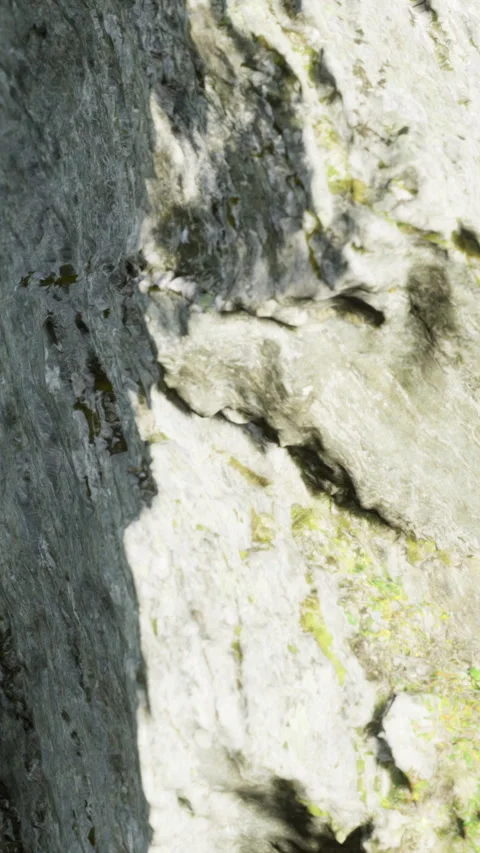 Rock formation in natural setting with visible texture and patterns Stock Footage 334191718
