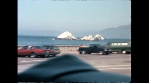 Rock Formation in Ocean Stock Footage 276292103