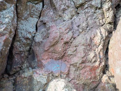 Rock formation at a park Stock Photos